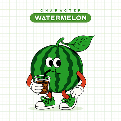장갑 신발 잎 일러스트 잔 수박 빨대 미소 들기 사람없음 초록색 얼음 마시기 복고 과일캐릭터 아이스아메리카노 엘리먼트 일러캐릭터 AI파일 자연요소 식물 캐릭터 식기 잡화 컬러 과일 모션 표정 아메리카노 아이스커피 파일형식 벡터