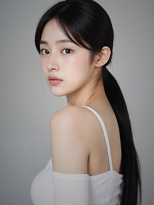 JPG 편집이미지 여자 한명 상반신 성인 민소매 뒤돌아보기 묶은머리 의료성형뷰티 성인여자한명만 편집실사 AI인물포토 AI콘텐츠 1 헤어스타일 상의 모션 사람 CG 여자한명만 성인여자만 파일형식 AI포토