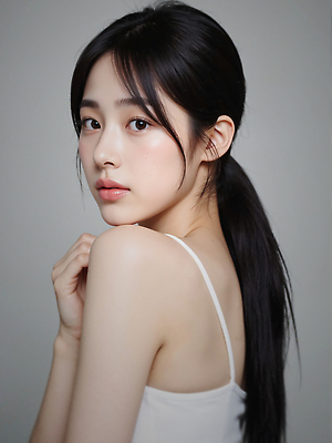 JPG 편집이미지 여자 한명 상반신 성인 민소매 손들기 뒤돌아보기 묶은머리 의료성형뷰티 성인여자한명만 편집실사 AI인물포토 AI콘텐츠 1 헤어스타일 상의 모션 사람 CG 여자한명만 성인여자만 파일형식 AI포토