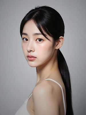 JPG 편집이미지 여자 한명 상반신 성인 민소매 뒤돌아보기 묶은머리 의료성형뷰티 성인여자한명만 편집실사 AI인물포토 AI콘텐츠 1 헤어스타일 상의 모션 사람 CG 여자한명만 성인여자만 파일형식 AI포토