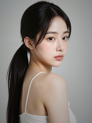 JPG 편집이미지 여자 한명 상반신 성인 민소매 뒤돌아보기 묶은머리 의료성형뷰티 성인여자한명만 편집실사 AI인물포토 AI콘텐츠 1 헤어스타일 상의 모션 사람 CG 여자한명만 성인여자만 파일형식 AI포토