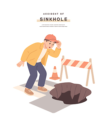 전신 응시 남자 일러스트 고개숙이기 한명 성인 잡기 위험 자연재해 긴급상황 안전펜스 지반침하 칼라콘 캡모자 성인남자한명만 국내일러스트 AI파일 모자_잡화 1 시선 컨셉 모션 숙이기 사람 울타리 긴급 안전장비 재해 남자한명만 성인남자만 파일형식 벡터