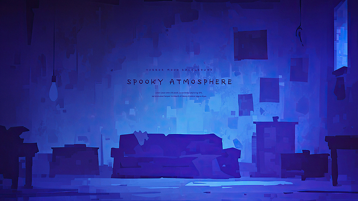 PSD 일러스트 창문 탁자 수채화 사람없음 파란색 소파 어둠 분위기 무서움 서랍장 폐가 호러 국내일러스트 감정 컬러 가구 컨셉 의자 주택 공포 파일형식