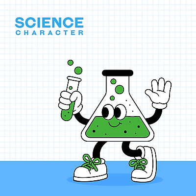 과학 장갑 하늘색 신발 일러스트 미소 들기 사람없음 손들기 걷기 시험관 삼각플라스크 일러캐릭터 AI파일 캐릭터 잡화 모션 표정 실험기구 파란색 플라스크 파일형식 벡터