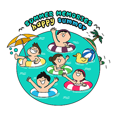 전신 여자 남자 어린이 바다 섬 여행 일러스트 가족 물놀이 갈매기 오리 여름방학 웃음 소녀 소년 상반신 성인 두명 여름휴가 바캉스 눕기 손들기 만세 파라솔 머리띠 비치발리볼 즐거움 튜브 국내일러스트 AI파일 감정 장신구 관계 모션 놀이 조류 방학 휴가 표정 사람 비치볼 배구 파일형식 벡터 여름_계절