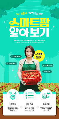 배너 여자 웹템플릿 딸기 미래 한명 미소 들기 성인 바구니 앞치마 청록색 딸기밭 소셜네트워크 의료성형뷰티 성인여자한명만 스마트팜 SNS배너 이미지템플릿 AI파일 템플릿 1 컬러 컨셉 밭 과일 모션 표정 사람 농장 여자한명만 성인여자만 파일형식 벡터