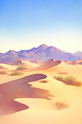 JPG 일러스트 자연 하늘 산 풍경 사람없음 사막 모래언덕 국내일러스트 AI일러스트 AI콘텐츠 언덕 생태계 파일형식