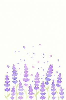 JPG 잎 일러스트 사람없음 보라색 라벤더 국내일러스트 AI일러스트 AI콘텐츠 식물 꽃 컬러 허브 파일형식