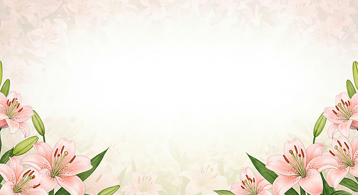 JPG 분홍색 꽃백그라운드 일러스트 수채화 사람없음 백합 꽃프레임 카피스페이스 국내일러스트 AI일러스트 AI콘텐츠 꽃 컬러 백그라운드 프레임 공백 파일형식