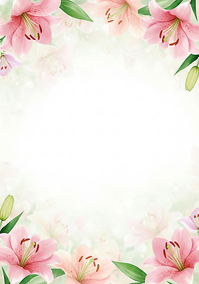 JPG 분홍색 꽃백그라운드 일러스트 수채화 사람없음 백합 꽃프레임 카피스페이스 국내일러스트 AI일러스트 AI콘텐츠 꽃 컬러 백그라운드 프레임 공백 파일형식