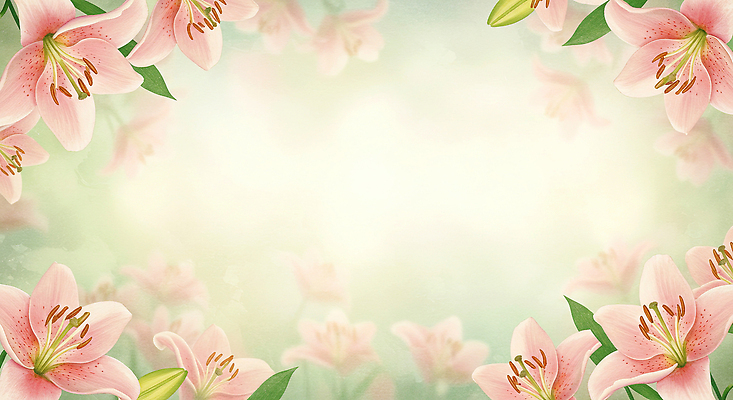 JPG 분홍색 꽃백그라운드 일러스트 수채화 사람없음 백합 꽃프레임 카피스페이스 국내일러스트 AI일러스트 AI콘텐츠 꽃 컬러 백그라운드 프레임 공백 파일형식