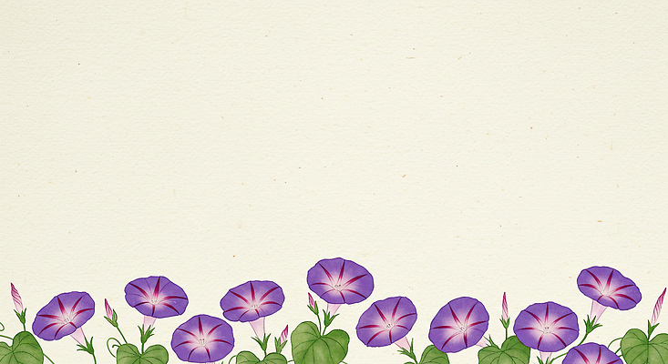 JPG 전통 잎 꽃백그라운드 일러스트 사람없음 한지 그림 한국화 나팔꽃 카피스페이스 국내일러스트 AI일러스트 AI콘텐츠 식물 꽃 종이 백그라운드 공백 동양화 파일형식