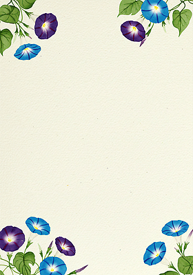 JPG 전통 잎 꽃백그라운드 일러스트 사람없음 한지 그림 한국화 나팔꽃 카피스페이스 국내일러스트 AI일러스트 AI콘텐츠 식물 꽃 종이 백그라운드 공백 동양화 파일형식