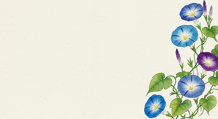 JPG 전통 잎 꽃백그라운드 일러스트 사람없음 한지 그림 한국화 나팔꽃 카피스페이스 국내일러스트 AI일러스트 AI콘텐츠 식물 꽃 종이 백그라운드 공백 동양화 파일형식