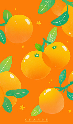 PSD 잎 오렌지 일러스트 사람없음 주황색 오렌지나무 국내일러스트 나무 식물 컬러 과일 파일형식