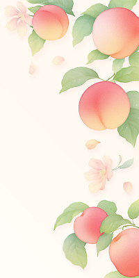 PSD 꽃잎 분홍색 잎 일러스트 사람없음 복숭아 복사꽃 카피스페이스 국내일러스트 식물 꽃 컬러 과일 공백 파일형식