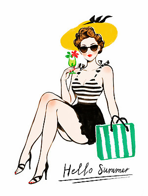 전신 PSD 여자 패션 가방 일러스트 한명 들기 앉기 성인 여름 선글라스 복고 모히토 챙모자 성인여자한명만 국내일러스트 모자_잡화 1 잡화 계절 안경 모션 사람 칵테일 여자한명만 성인여자만 파일형식