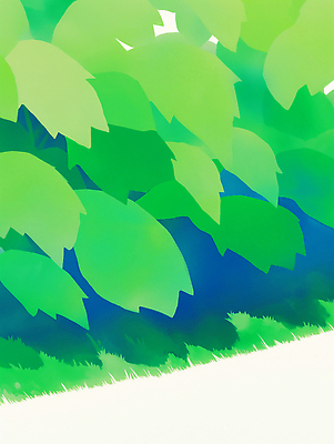 JPG 일러스트 나뭇잎 사람없음 초록색 여름 숲속 국내일러스트 AI일러스트 AI콘텐츠 계절 컬러 잎 숲 파일형식