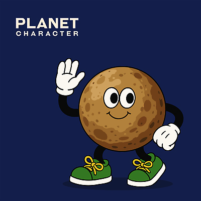 허리손 일러스트 미소 사람없음 손들기 걷기 행성 남색 손인사 일러캐릭터 AI파일 캐릭터 컬러 포즈 모션 표정 우주 인사 파일형식 벡터