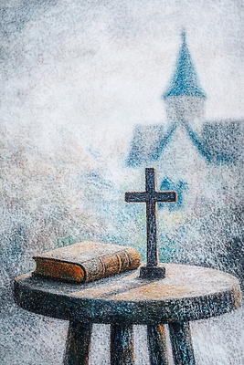 JPG 기독교 십자가 일러스트 탁자 사람없음 야외 교회 성경 신성 국내일러스트 AI일러스트 AI콘텐츠 종교 가구 종교용품 종교건축 건물 파일형식