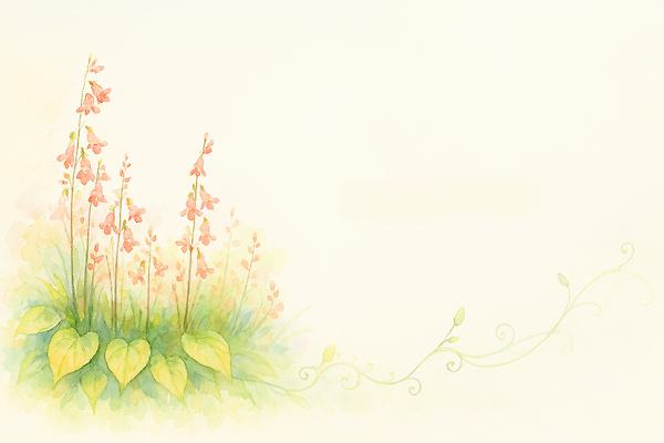 JPG 줄기 분홍색 꽃백그라운드 일러스트 수채화 사람없음 들꽃 풀잎 분위기 꽃프레임 파스텔톤 카피스페이스 국내일러스트 AI일러스트 AI콘텐츠 식물 꽃 컬러 백그라운드 컨셉 잎 프레임 공백 풀_식물 파일형식