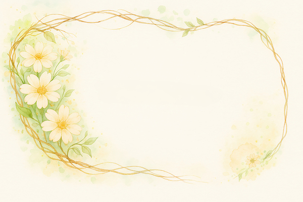 JPG 줄기 꽃백그라운드 일러스트 수채화 사람없음 들꽃 흰색 풀잎 분위기 꽃봉오리 꽃프레임 파스텔톤 카피스페이스 국내일러스트 AI일러스트 AI콘텐츠 식물 꽃 컬러 백그라운드 컨셉 잎 프레임 공백 풀_식물 파일형식