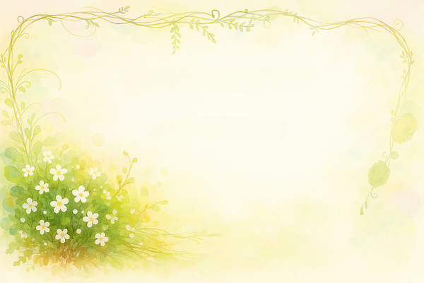 JPG 줄기 꽃백그라운드 일러스트 수채화 사람없음 들꽃 흰색 풀잎 분위기 꽃봉오리 꽃프레임 파스텔톤 카피스페이스 국내일러스트 AI일러스트 AI콘텐츠 식물 꽃 컬러 백그라운드 컨셉 잎 프레임 공백 풀_식물 파일형식