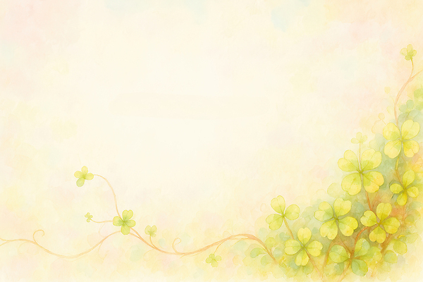 JPG 줄기 백그라운드 일러스트 수채화 프레임 사람없음 연두색 풀잎 분위기 네잎클로버 파스텔톤 카피스페이스 국내일러스트 AI일러스트 AI콘텐츠 식물 컬러 컨셉 잎 초록색 공백 풀_식물 클로버 파일형식