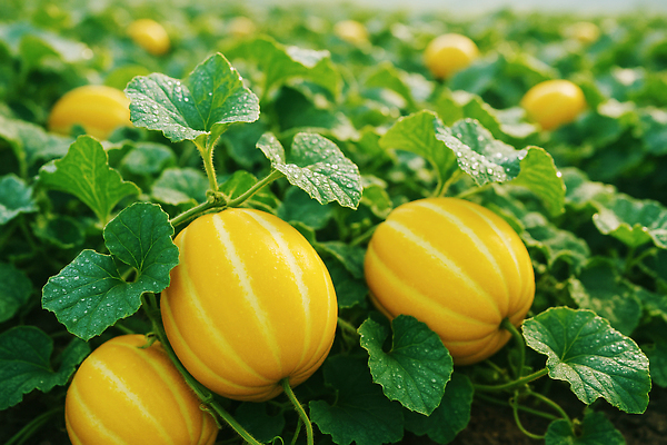 JPG 편집이미지 잎 사람없음 초록색 여름 노란색 농사 시골 신선 이슬 참외 참외밭 제철과일 편집실사 AI포토 AI콘텐츠 식물 계절 컬러 밭 농업 과일 CG 제철 파일형식