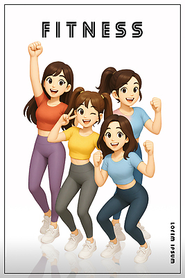 전신 PSD 편집이미지 여자 웃음 여러명 성인 운동복 손들기 파이팅 헬스 스포츠캐릭터 브이 성인여자만 무릎구부리기 이미지편집 캐릭터 옷 포즈 다수 모션 표정 사람 손짓 운동 여자만 성인만 파일형식