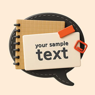 PSD 편집이미지 말풍선 타이포그라피 사람없음 3D 기록 클립 인덱스 베이지색 스프링수첩 카피스페이스 편집3D 문자 컬러 다이어리 공백 디지털합성 파일형식