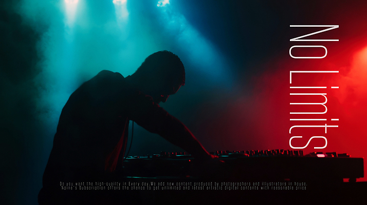 PSD 편집이미지 남자 실루엣 한명 상반신 성인 빨간색 파란색 빛 헤드셋 어둠 콘서트 무대 DJ 디제잉 디제잉기계 성인남자한명만 사운드믹서 이미지편집 1 컬러 음향기기 촬영기법 사람 헤드폰 공연 남자한명만 성인남자만 파일형식