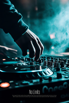 PSD 편집이미지 손 신체부위 빛 콘서트 무대 연기 DJ 청록색 디제잉기계 사운드믹서 이미지편집 컬러 음향기기 사람 공연 파일형식