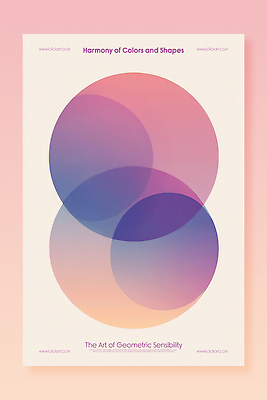 PSD 편집이미지 디자인 포스터 분홍색 사람없음 원형 겹침 그라데이션 구성 이미지편집 도형 컬러 파일형식