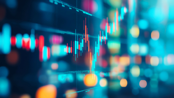 JPG 편집이미지 그래프 사람없음 디지털 분석 보케 민트색 주식시장 편집실사 AI컴퓨터그래픽 AI콘텐츠 컬러 컨셉 주식 CG 파일형식