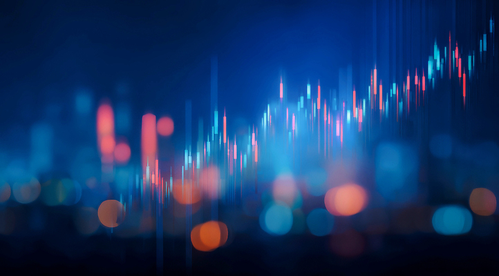 JPG 편집이미지 그래프 사람없음 파란색 디지털 분석 보케 주식시장 편집실사 AI컴퓨터그래픽 AI콘텐츠 컬러 컨셉 주식 CG 파일형식