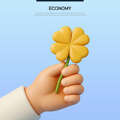 PSD 편집이미지 손 하늘색 신체부위 경제 3D 잡기 네잎클로버 편집3D 식물 모션 사람 파란색 클로버 디지털합성 파일형식