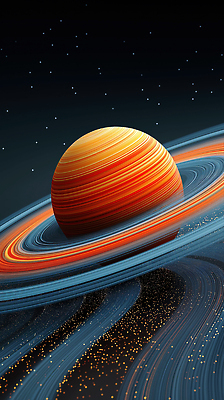 JPG 편집이미지 추상 사람없음 반짝임 어둠 행성 고리 신비 발광 환상 편집실사 AI컴퓨터그래픽 AI콘텐츠 컨셉 무늬 모션 우주 CG 파일형식