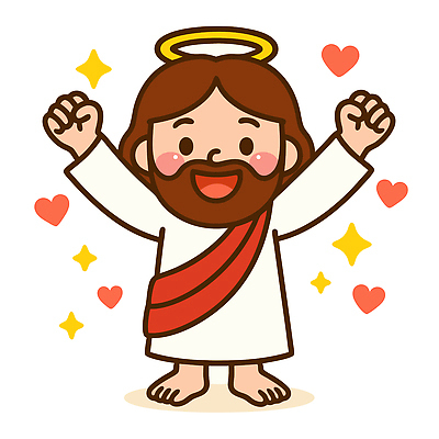 전신 남자 일러스트 한명 웃음 성인 반짝임 만세 하트 예수 종교캐릭터 성인남자한명만 일러캐릭터 천사링 AI파일 모양 캐릭터 1 종교 모션 천사 표정 사람 신_종교 남자한명만 성인남자만 파일형식 벡터