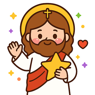 전신 남자 별 십자가 일러스트 한명 웃음 들기 성인 반짝임 하트 예수 종교캐릭터 손인사 후광 성인남자한명만 일러캐릭터 AI파일 자연요소 모양 캐릭터 1 종교 모션 표정 사람 빛 인사 신_종교 남자한명만 성인남자만 파일형식 벡터