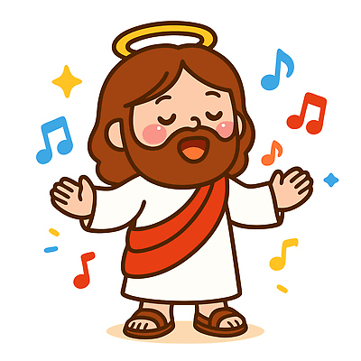 전신 남자 음표 일러스트 팔벌리기 한명 웃음 성인 반짝임 눈감음 예수 찬송가 종교캐릭터 부름 성인남자한명만 일러캐릭터 천사링 AI파일 캐릭터 1 기호 종교 음악 노래 모션 천사 표정 사람 신_종교 남자한명만 성인남자만 파일형식 벡터