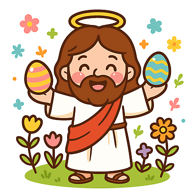 전신 남자 꽃 일러스트 한명 웃음 들기 잔디 성인 반짝임 예수 부활절계란 종교캐릭터 성인남자한명만 일러캐릭터 천사링 AI파일 식물 캐릭터 1 종교 모션 천사 부활절 표정 사람 계란 신_종교 남자한명만 성인남자만 파일형식 벡터