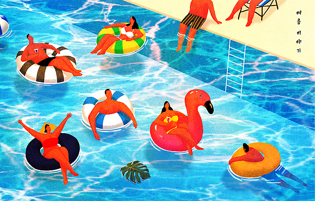 전신 PSD 여자 남자 물결 일러스트 사다리 수영장 여러명 성인 여름휴가 비키니 수영 만세 추억 떠있는 즐거움 몬스테라 발담그기 성인만 플라밍고튜브 국내일러스트 식물 수영복 감정 다수 컨셉 모션 휴가 사람 도구 수상스포츠 튜브 파일형식 여름_계절