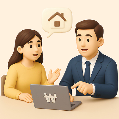 PSD 편집이미지 여자 남자 말풍선 의자 부동산 주택 대화 미소 앉기 정장 상반신 성인 두명 노트북 3D 손들기 가리킴 원화 책상 상담 내집마련 성인만 편집3D 옷 가구 돈 모션 표정 말하기 사람 손짓 건물 전자제품 재산 디지털합성 파일형식
