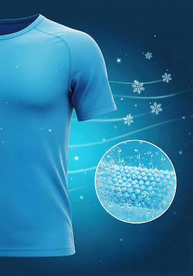 JPG 편집이미지 티셔츠 바람 눈꽃 사람없음 파란색 물방울 확대 시원함 여름옷 면소재 이미지편집 편집실사 AI컴퓨터그래픽 AI콘텐츠 자연요소 옷 컬러 셔츠 날씨 눈_날씨 CG 소재 파일형식 여름_계절