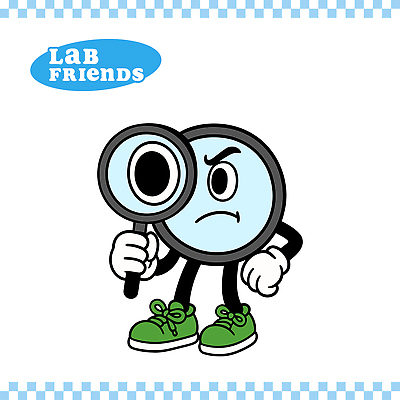 허리손 일러스트 돋보기 실험기구 실험 들기 사람없음 귀여움 관찰 집중 볼록렌즈 일러캐릭터 AI파일 캐릭터 과학 포즈 컨셉 모션 파일형식 벡터