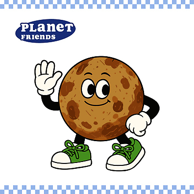 일러스트 미소 사람없음 갈색 걷기 귀여움 행성 손인사 일러캐릭터 AI파일 캐릭터 컬러 컨셉 모션 표정 우주 인사 파일형식 벡터