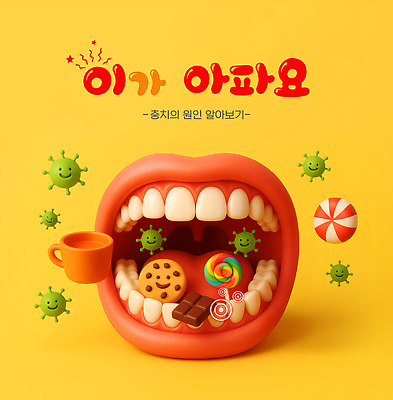 PSD 편집이미지 막대사탕 입벌림 미소 신체부위 컵 노란색 3D 쿠키 귀여움 초콜릿 주스 치아 찌꺼기 입술 박테리아 목젖 초코칩쿠키 치통 편집3D 식기 음료 컬러 컨셉 의학 디저트 표정 사탕 사람 소화기관 질병 쓰레기 디지털합성 초코칩 초코쿠키 파일형식