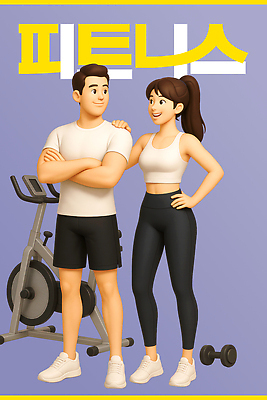전신 PSD 편집이미지 여자 남자 허리손 건강 미소 성인 두명 마주보기 팔짱 헬스사이클 보라색 헬스 아령 트레이너 성인만 어깨에손 편집3D 컬러 포즈 모션 표정 사람 운동 3D 운동기구 파일형식