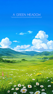 PSD 나무 구름 편집이미지 꽃밭 자연 하늘 잔디 사람없음 맑음 목초지 언덕 데이지 드넓은 화창 이미지편집 자연요소 식물 꽃 날씨 목장 생태계 파일형식 초원_자연